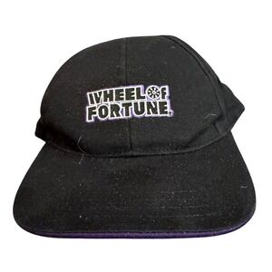 Wheel of Fortune Black Purple Embroidered Logo Snapback Baseball Cap Made in USA